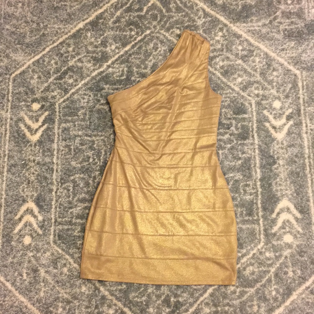 Gold Bandage Dress